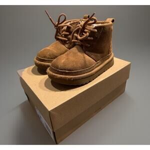 Ugg Classic Neumel Zip Big Kids Boots Chestnut Brown Kids Size 8